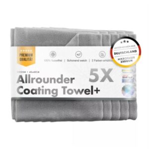 chemicalworkz Allrounder Coating Towel 350GSM Grau Versiegelungstuch 40×40cm 5Stk.